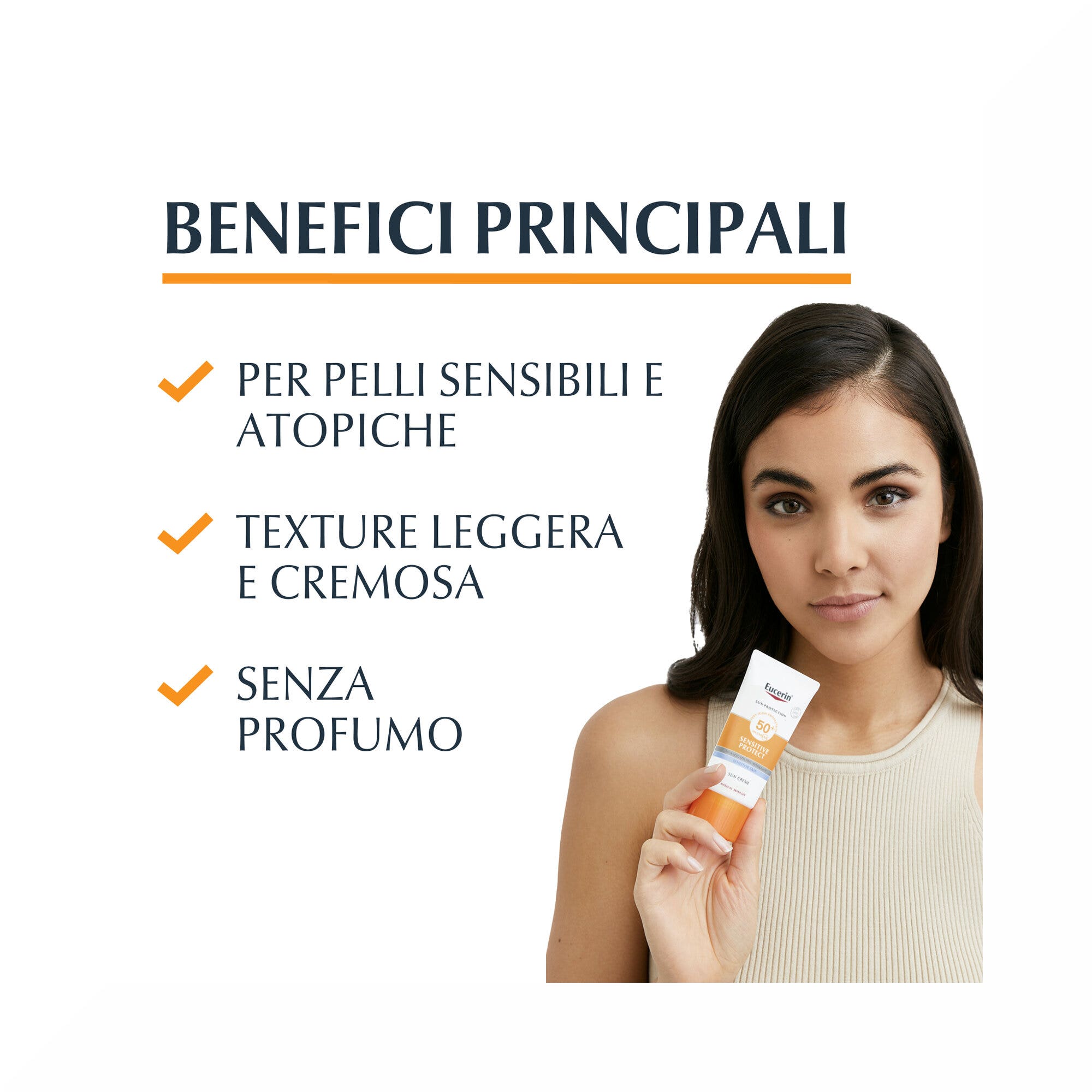 Eucerin Sun crema sun Viso SFP 50+ Pelle Normale a Secca 50 ml