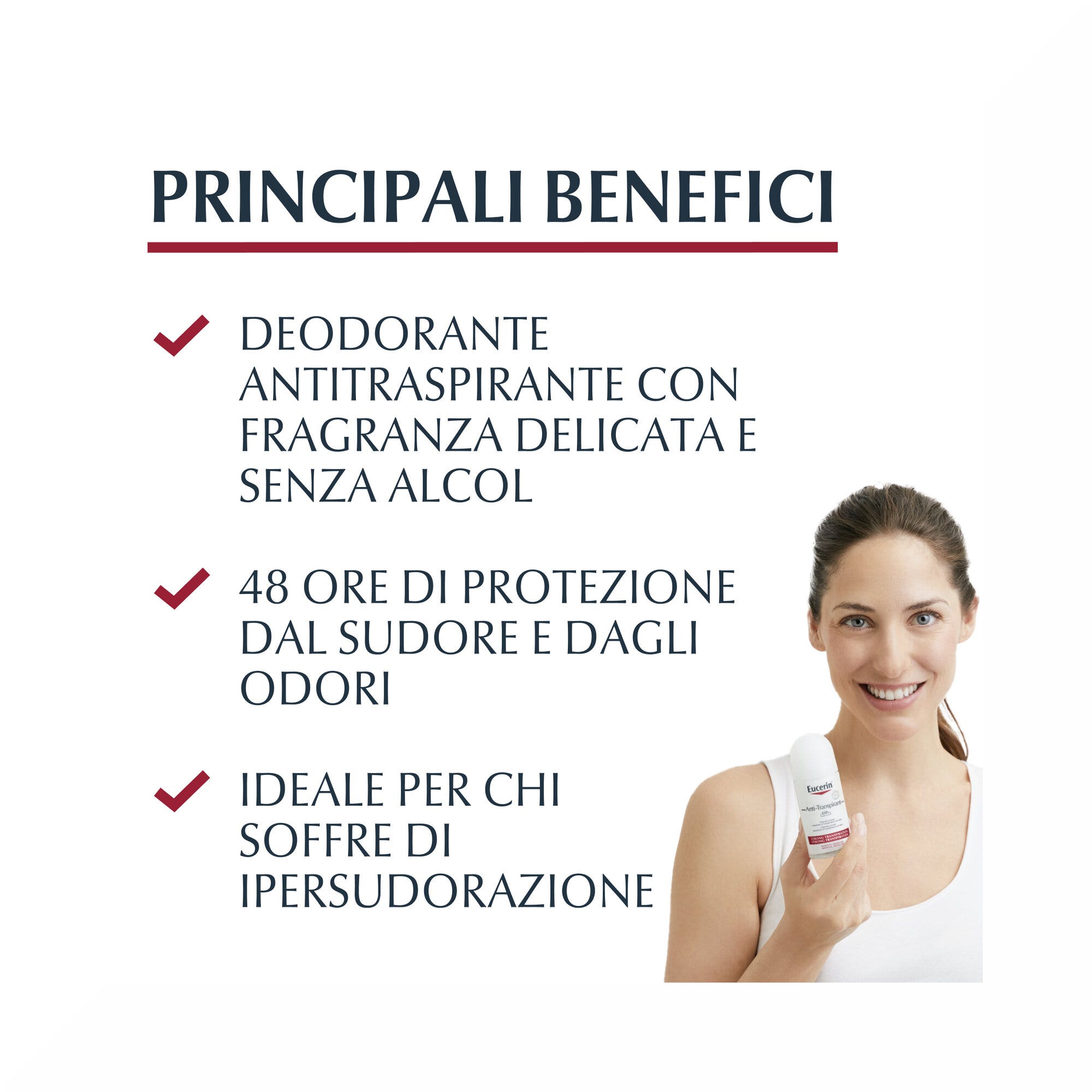 Eucerin Déodorant Anti-transpirant Roll-On Parfumé 50 ml