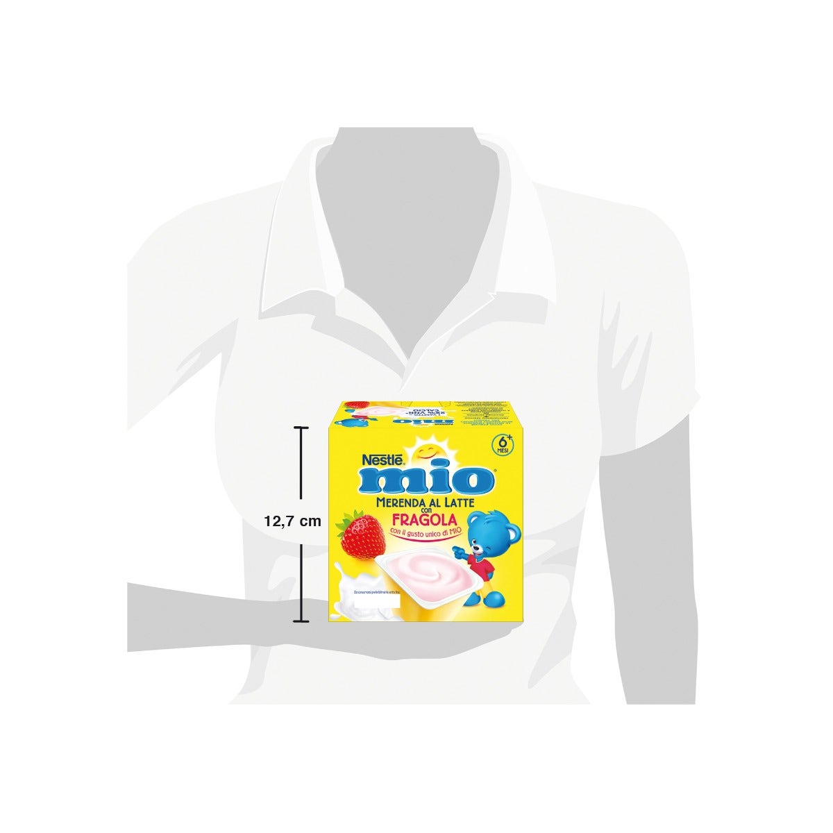 Nestlé Mio Merenda Al Latte Fragola 4 Vasetti da 100g
