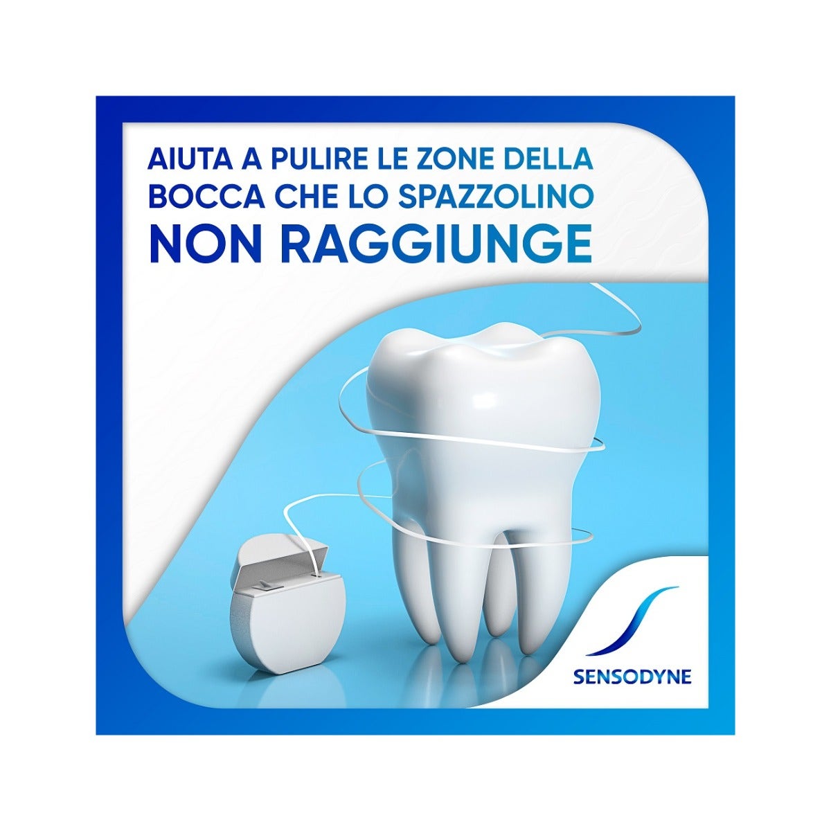 Sensodyne Filo Interdentale Cerato Con Fluoro Gusto Menta Fresca 30m