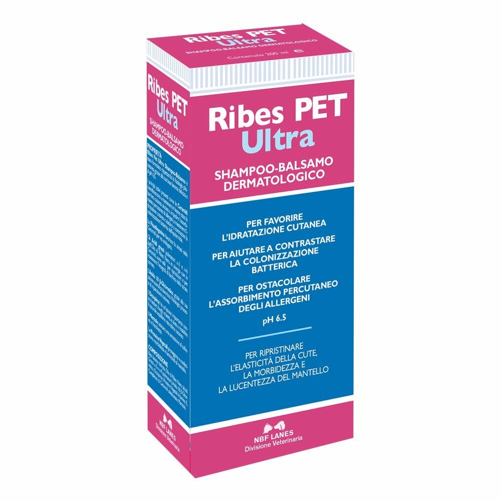 Ribes Pet Ultra Shampoo Balsamo Dermatologico Per Cani E Gatti 200ml