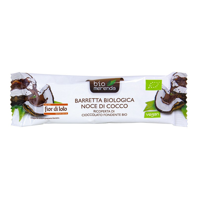 Fior Di Loto Barretta Noce Di Cocco Ricoperta Di Cioccolato Fondente 30g