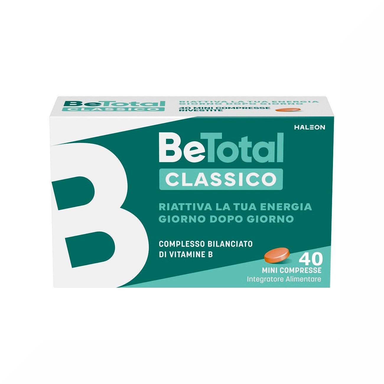 Be-Total Complément alimentaire Vitamine B/B3/B12 Acide folique Énergie pour adultes 40 comprimés