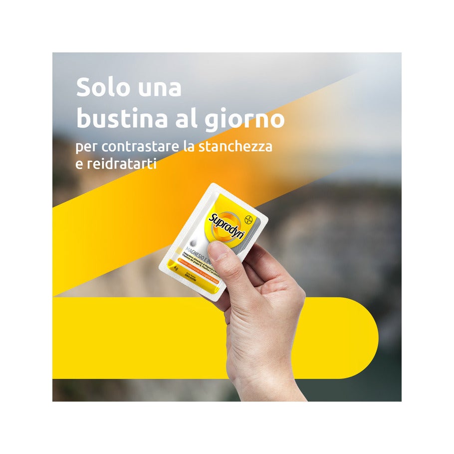 Supradyn Magnésium et Potassium, complément alimentaire pour le sport avec vitamines B, vitamine C et minéraux, 14 sachets effervescents