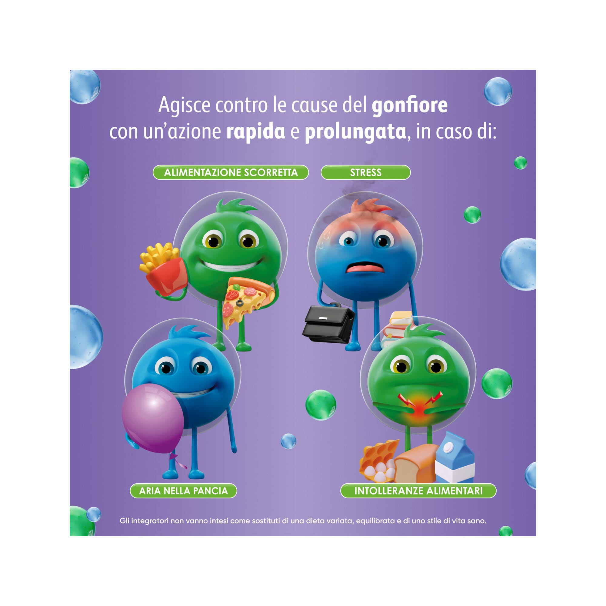 Enterogermina Gonflements Probiotiques Enzymes digestives Ferments lactiques Adultes Contre les ballonnements abdominaux 10 sachets