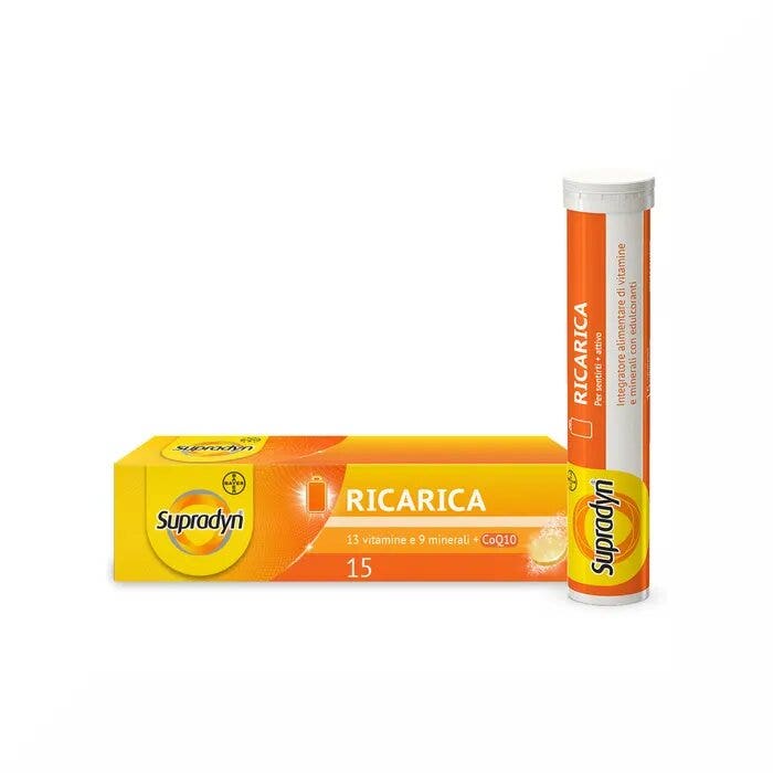 Supradyn Ricarica Complément alimentaire multivitaminé complet et minéraux 15 comprimés effervescents