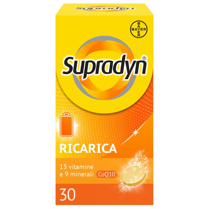 Supradyn Ricarica Complément alimentaire multivitaminé complet et minéraux, 30 comprimés effervescents