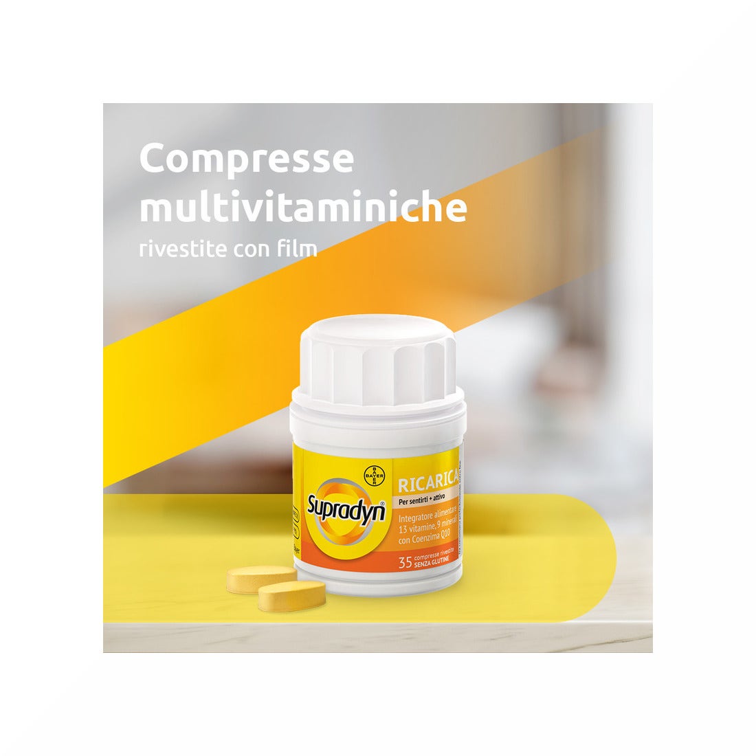 Supradyn Recharge - Complément alimentaire multivitaminé complet et minéraux avec coenzyme Q10, 35 comprimés