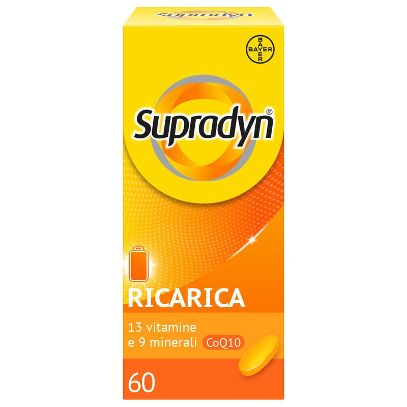 Supradyn Recharge Complément alimentaire multivitaminé complet et minéraux avec coenzyme Q10 60 comprimés