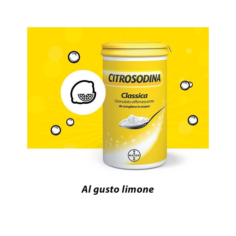 Citrosodina Granulato Effervescente Digestivo contro Pesantezza di Stomaco al Limone 150g