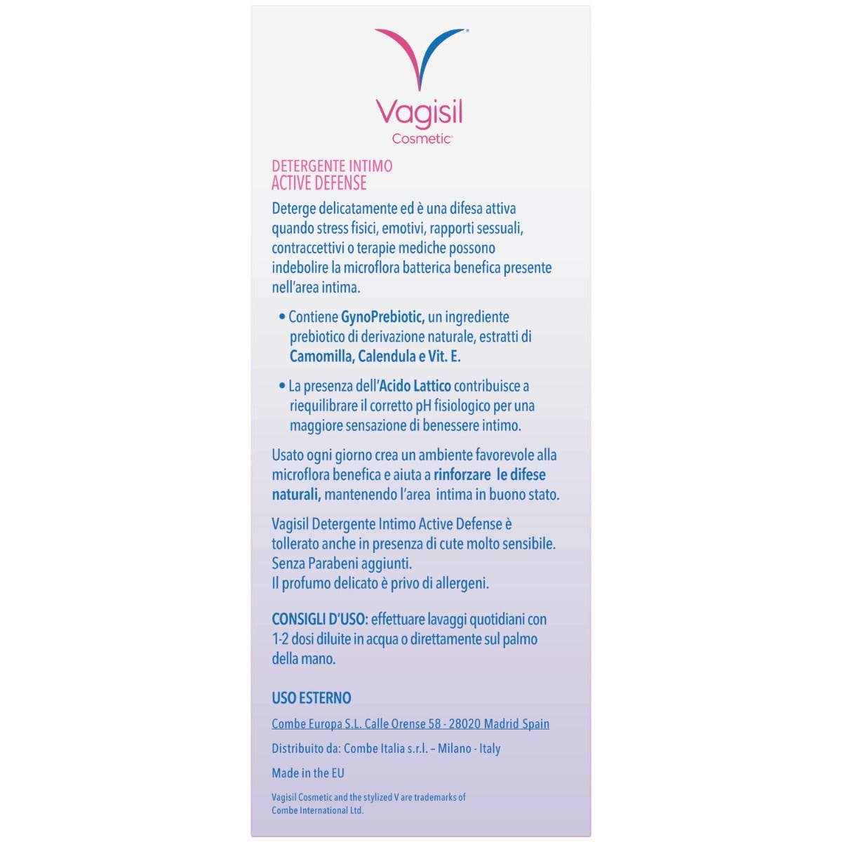 Vagisil Detergente Intimo pH Balance Per L'Igiene Intima Quotidiana Con Prebiotici Naturali 250ml