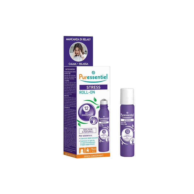 Puressentiel SOS Stress Roller 12 Oli Essenziali 5 ml