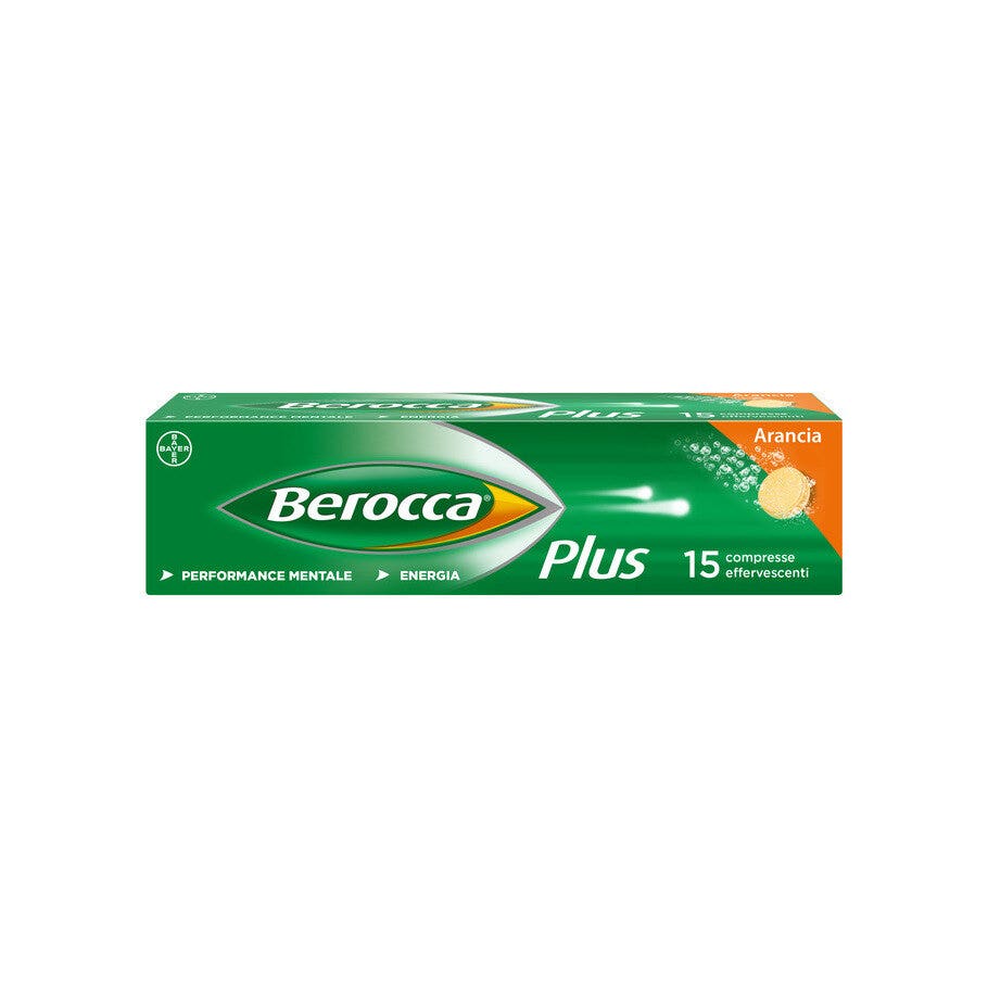Berocca Plus Integratore Vitamine Minerali per Energia, Concentrazione, Memoria 15 Cpr Effervescenti