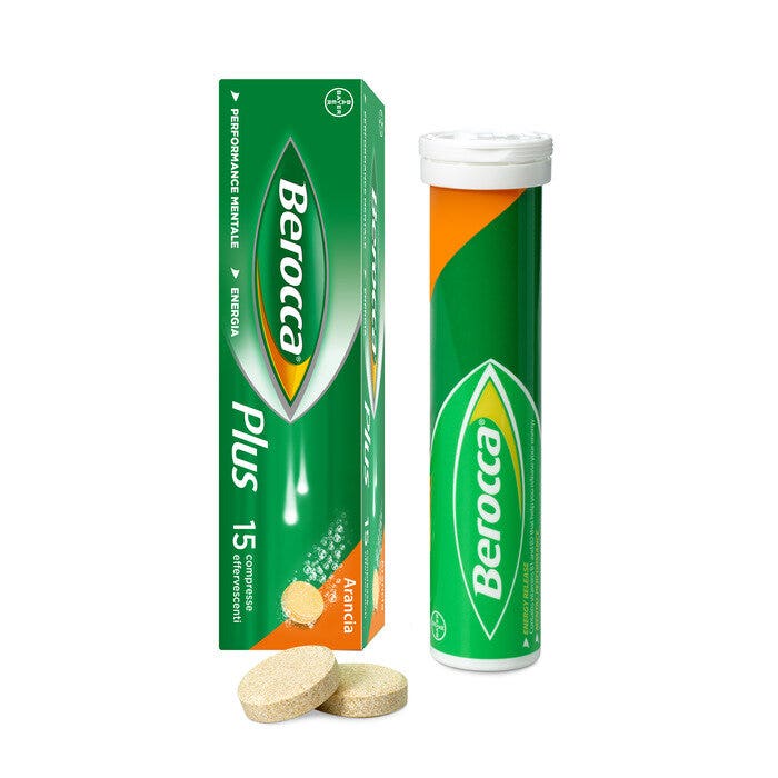 Berocca Plus Integratore Vitamine Minerali per Energia, Concentrazione, Memoria 15 Cpr Effervescenti