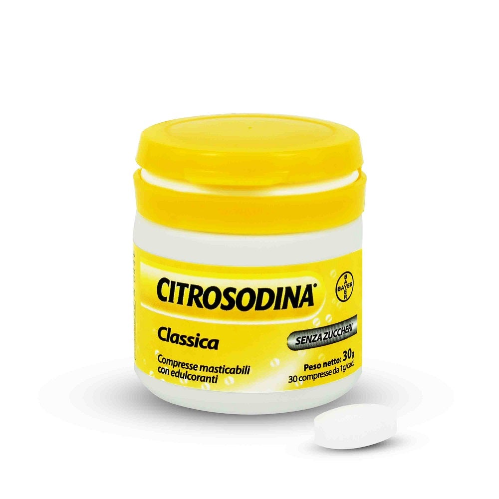 Citrosodina à croquer, digestif pour les lourdeurs d'estomac, 30 comprimés à croquer sans sucre