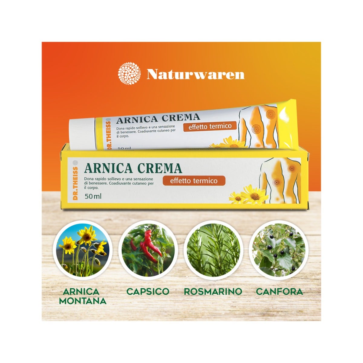 Dr Theiss Pommade chauffante à l'arnica 50 g - Soulagement musculaire