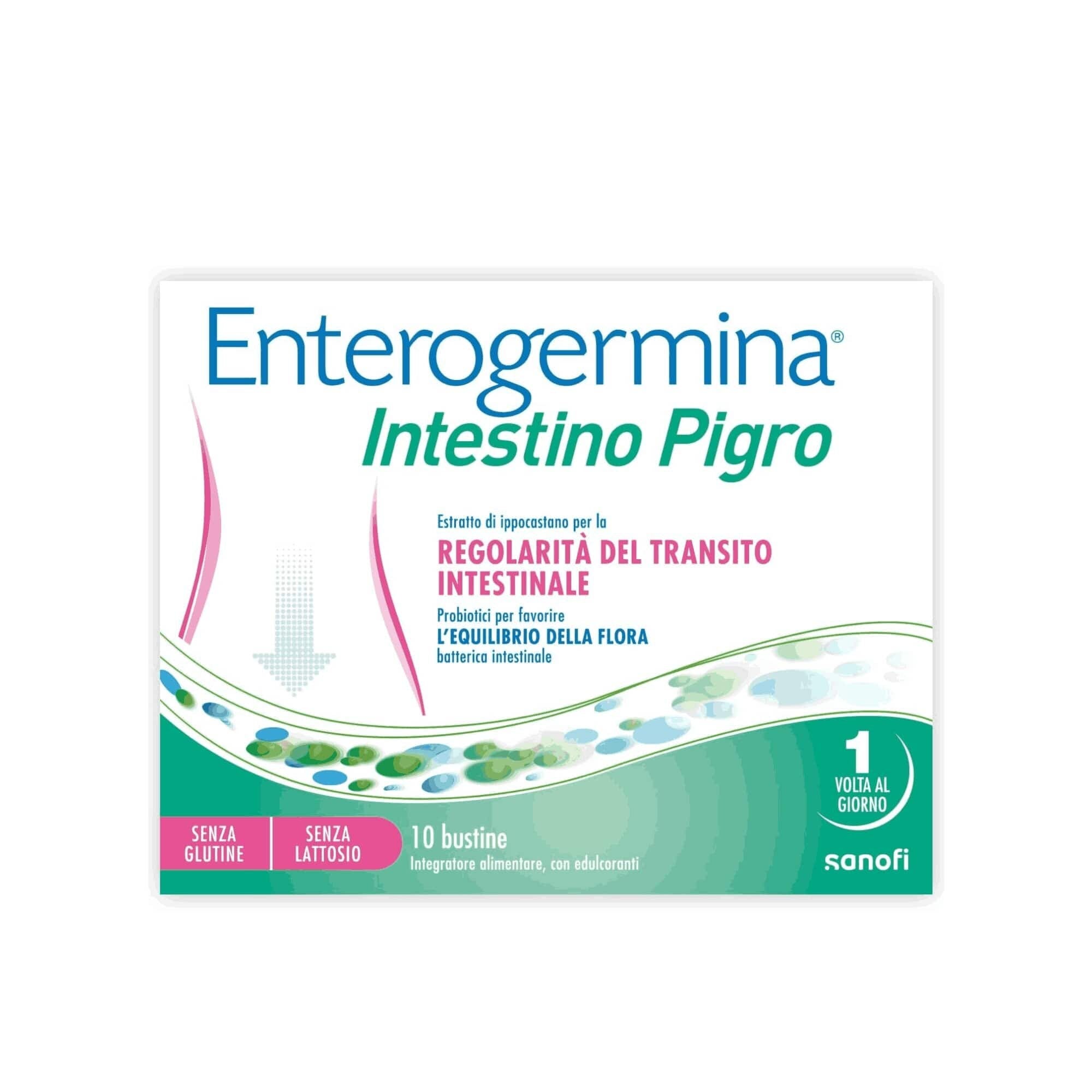 Enterogermina Intestin Paresseux Ferments Lactiques Probiotiques Prébiotiques Complément Alimentaire Régularité Intestinale 10 Sachets