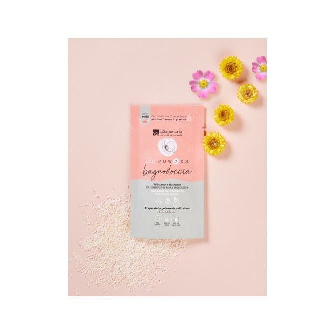 La Saponaria Ecopowder Bagnodoccia In Polvere Calendula&Rosa Mosqueta 25g