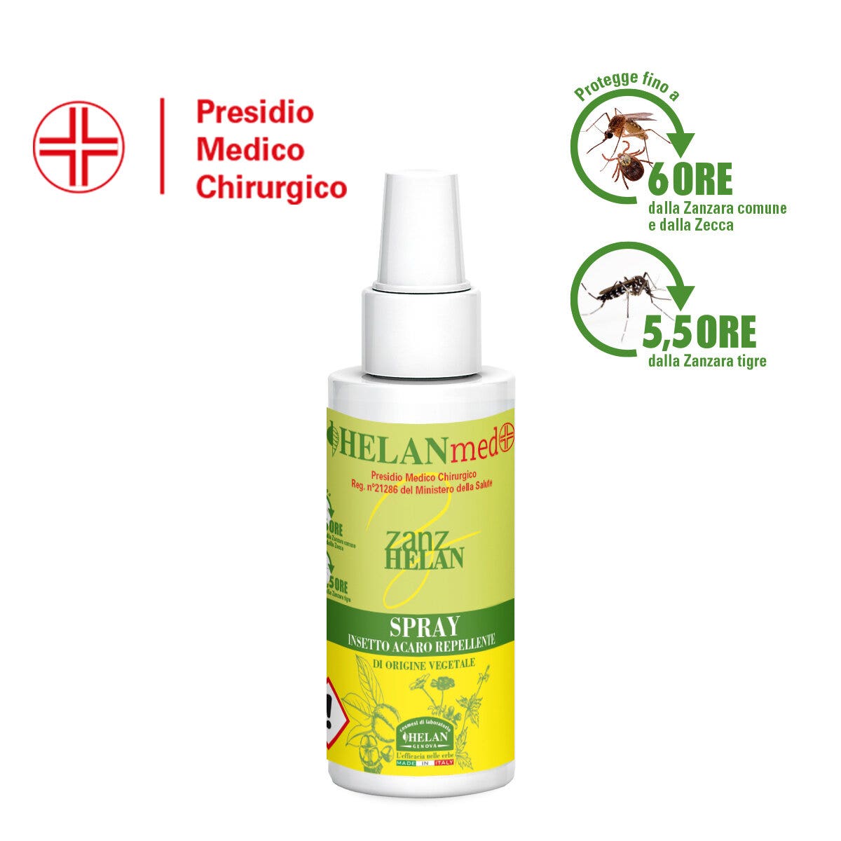 Helan Zanzhelan Spray Insetto Acaro Repellente 100ml