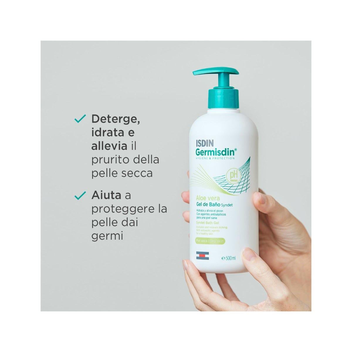 Isdin Germisdin Aloe Vera Igiene Corpo Quotidiana 500ml