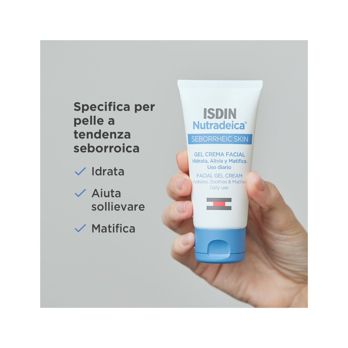 Isdin Nutradeica Gel Crema Viso Pelle Seborroica 50ml