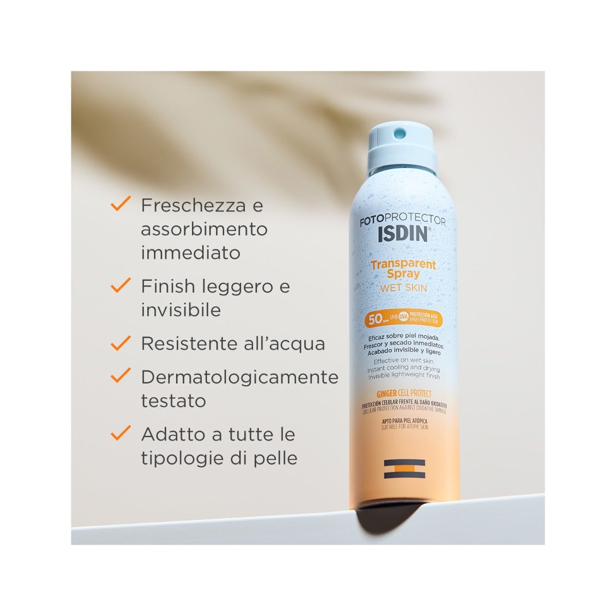 Isdin Fotoprotector Corpo Transparent Wet Skin SPF50 250ml