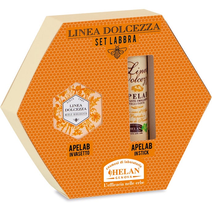 Helan Dolcezza Set Labbra Apelab Riparatore e Lenitivo + Apelab Stick