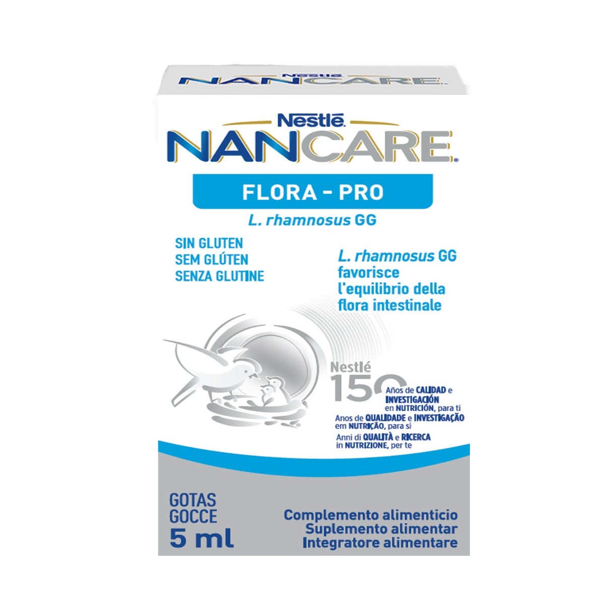 Nestlé Nancare Flora-pro Complément alimentaire pédiatrique pour nourrissons et enfants 5 ml