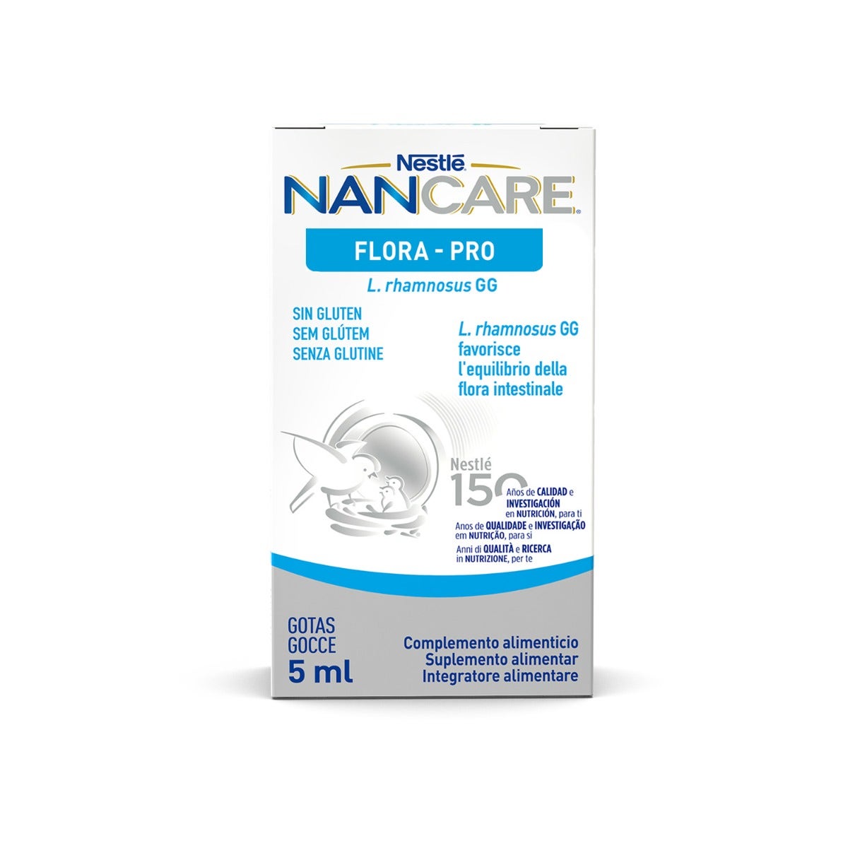 Nestlé Nancare Flora-pro Complément alimentaire pédiatrique pour nourrissons et enfants 5 ml