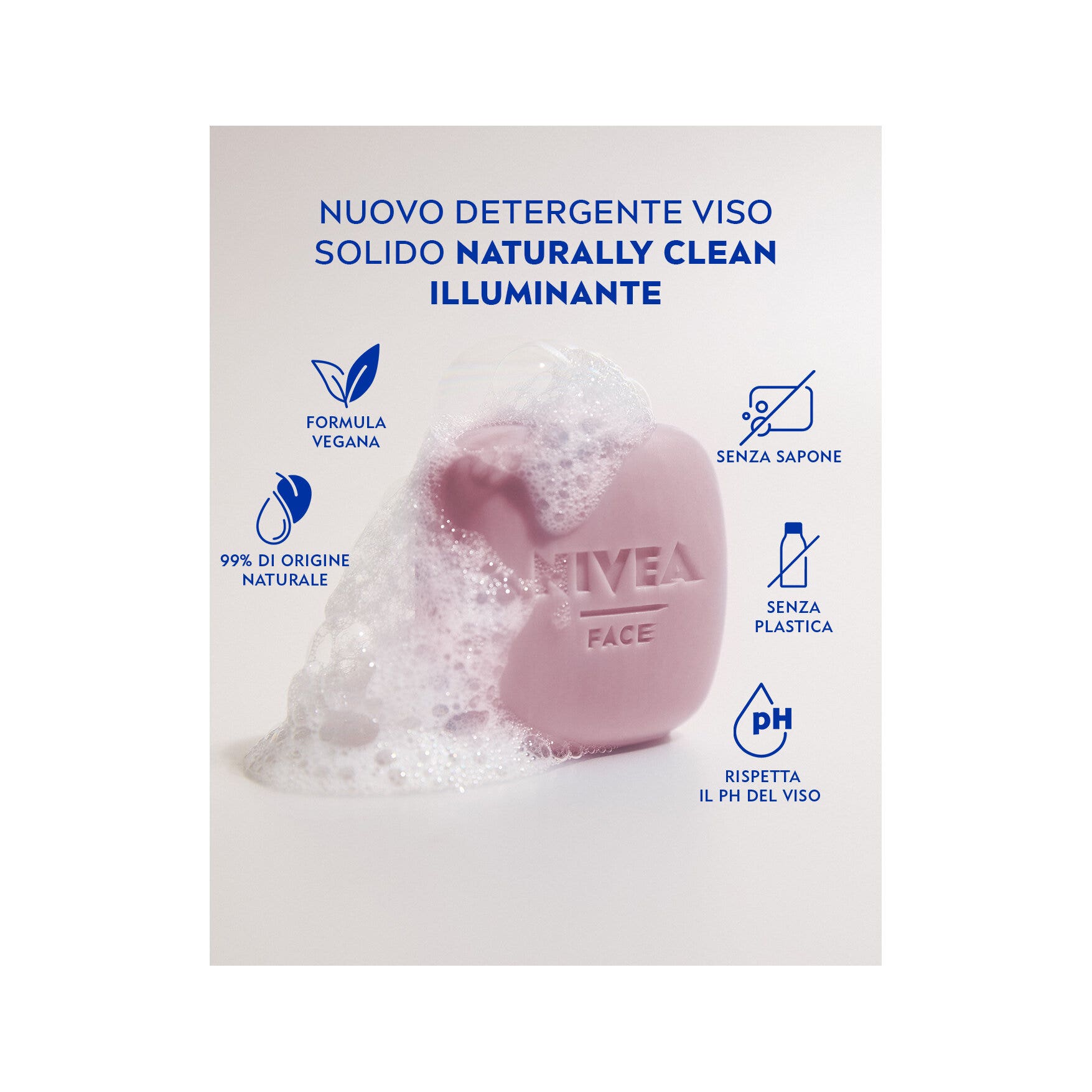Nivea Naturally Clean Nettoyant Visage Solide Éclaircissant Nettoyant Visage Solide 75 g