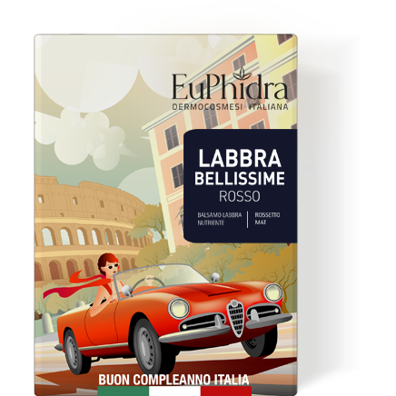Euphidra Labbra Bellissime Rossetto Mat + Balsamo Labbra 02 Rosso