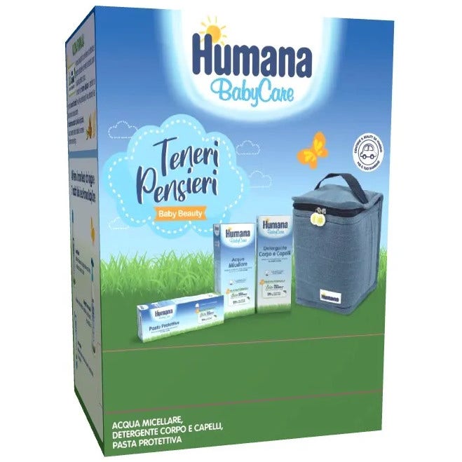 Humana Teneri Pensieri Beauty Bag Baby Care Acqua Micellare + Detergente + Pasta