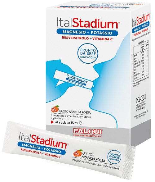 Italstadium Magnesio + Potassio Resveratrolo + Vitamina C 24 Stick