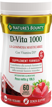 Nature's Bounty D-Vita 1000, 60 gommes à mâcher