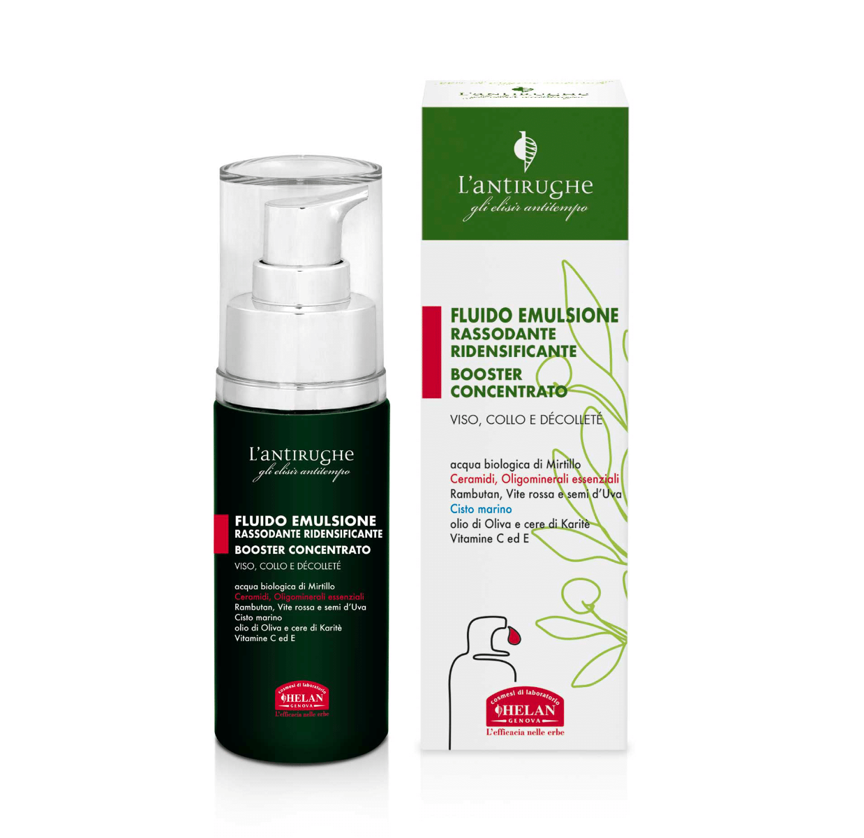 Helan Elisir Antitempo L' Antirughe Fluido Emulsione Rassodante E Ridensificante Viso 30ml