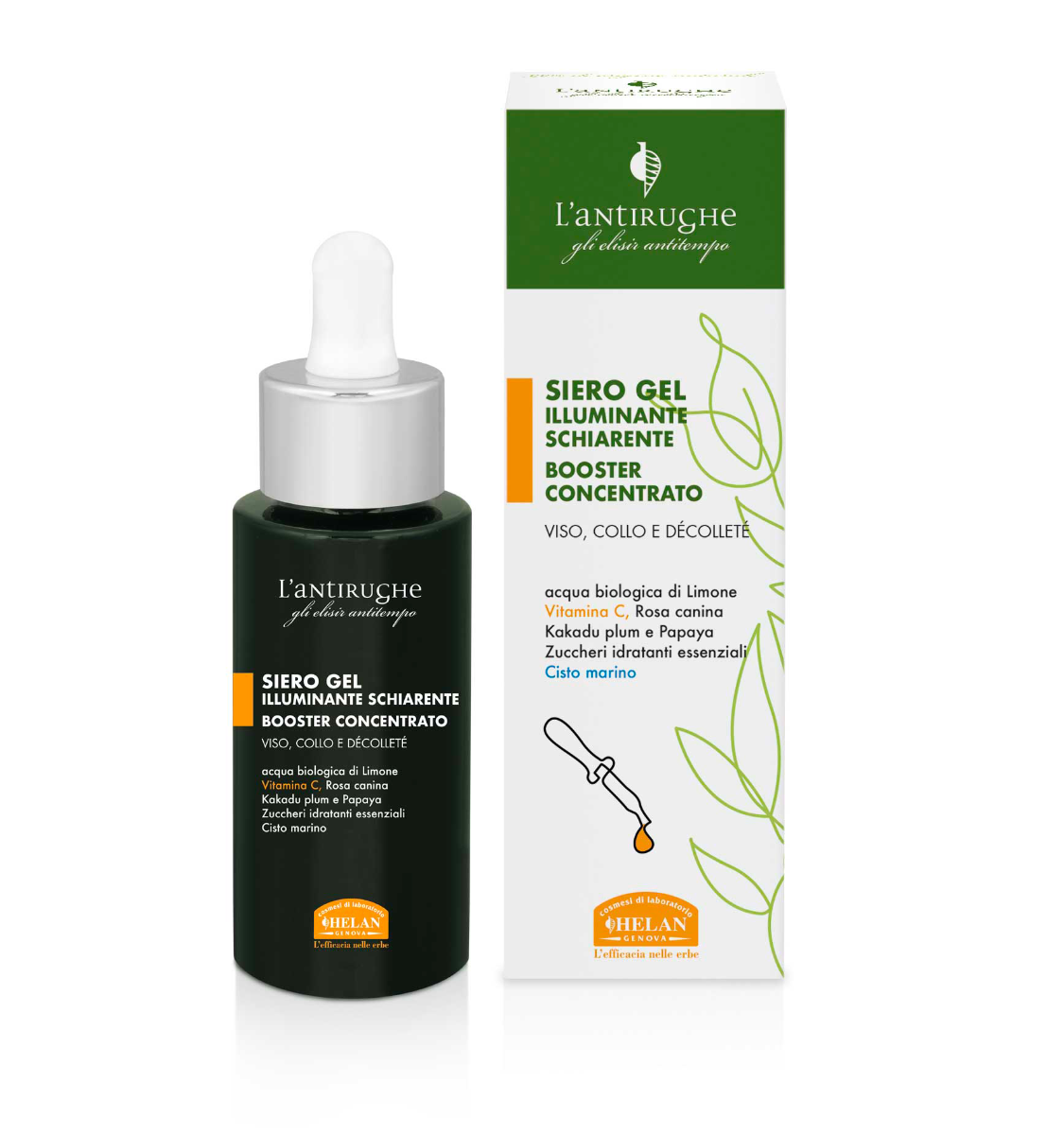 Helan Elisir Antitempo L' Antirughe Siero Gel Illuminante E Schiarente Viso 30ml