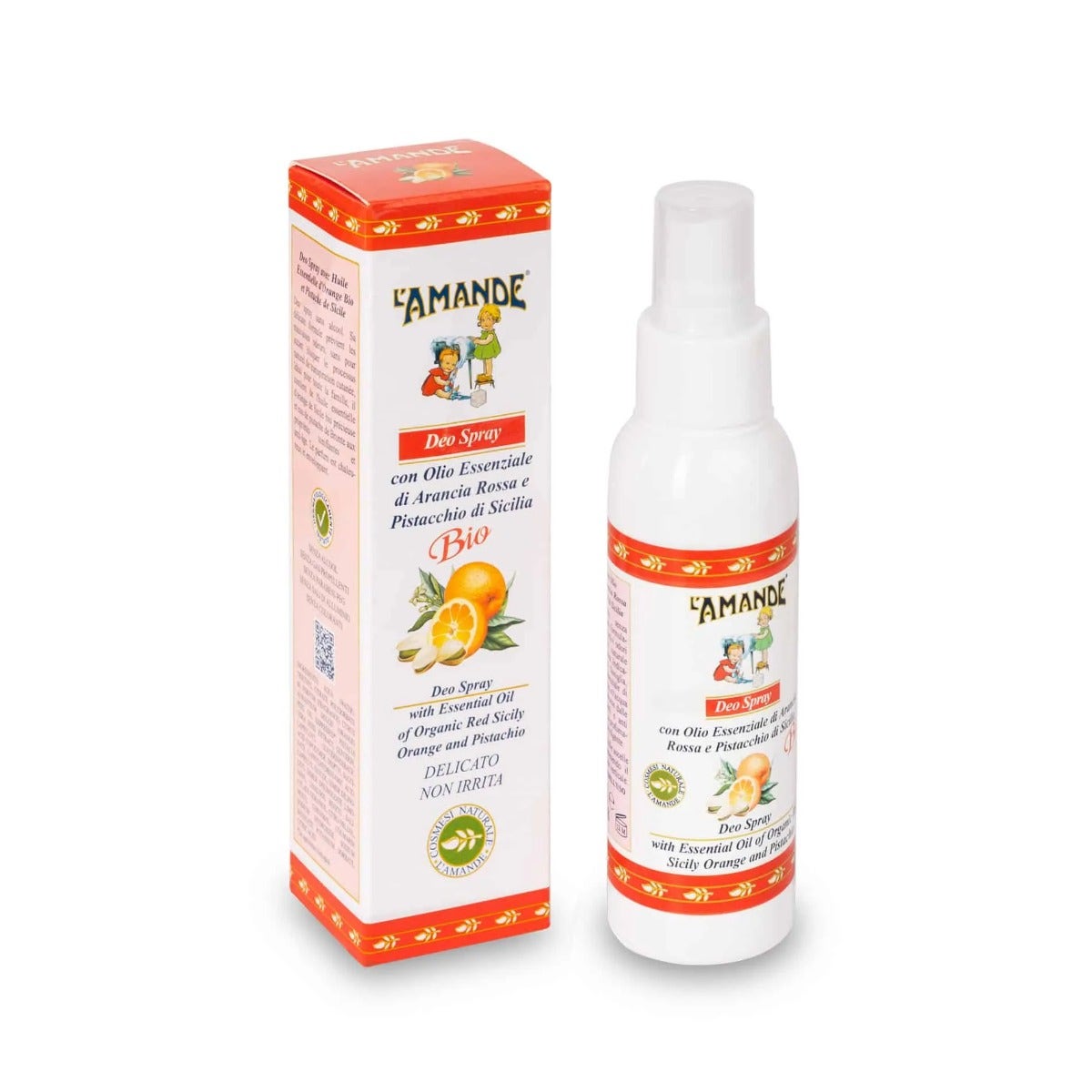 L'amande Deo Spray Arancia Rossa E Pistacchio di Sicilia 100ml