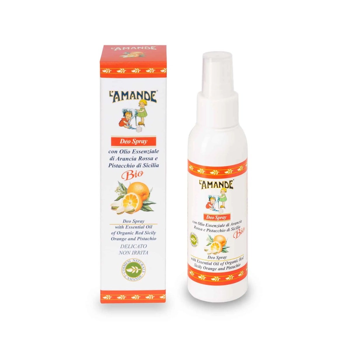 L'amande Deo Spray Arancia Rossa E Pistacchio di Sicilia 100ml