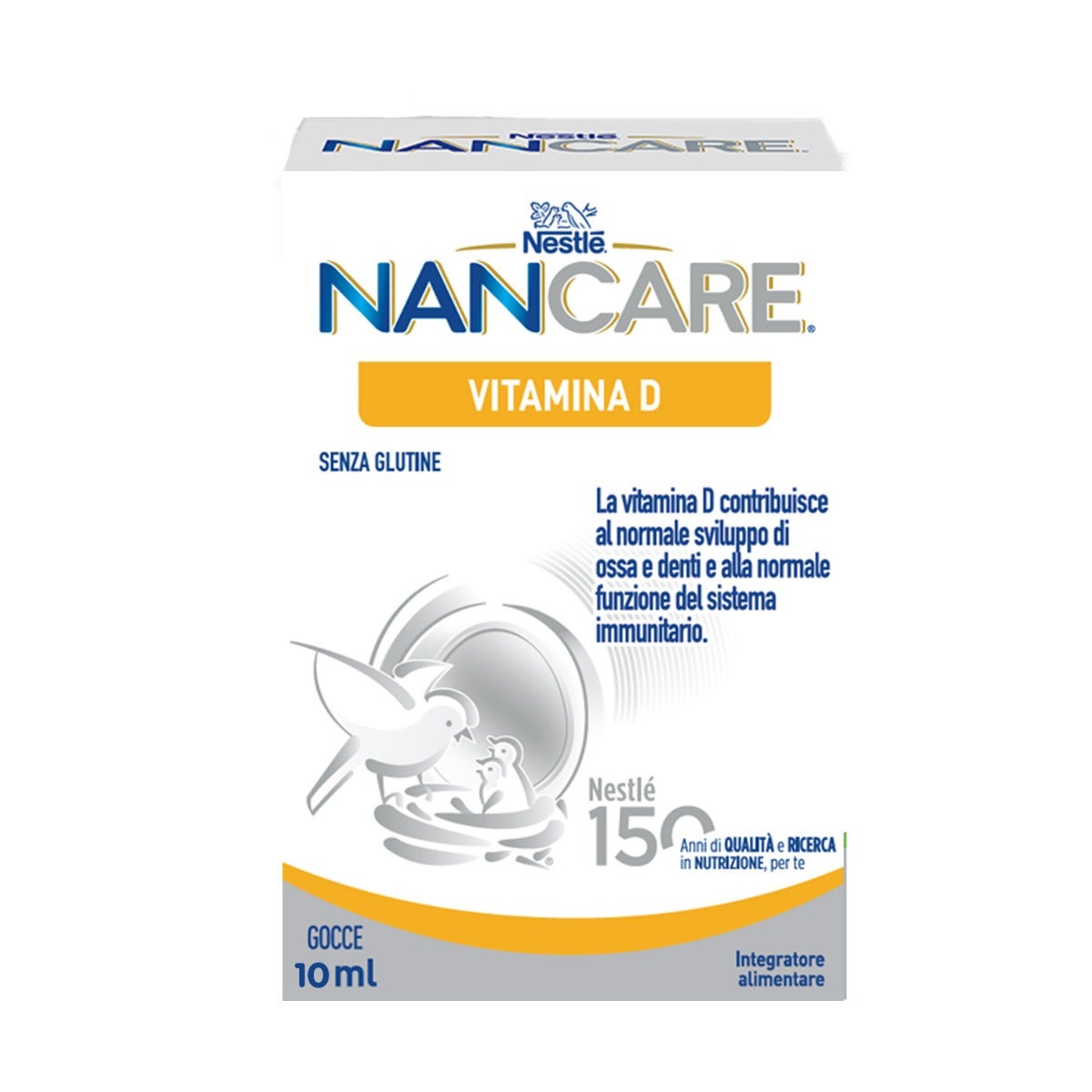 Nestlé Nancare Vitamine D Complément alimentaire pédiatrique pour nourrissons et enfants 10 ml