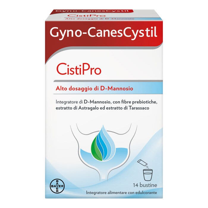 Gyno-CanesCystil Integratore Alto Dosaggio di D-Mannosio per Benessere Delle Vie Urinarie 14 bustine