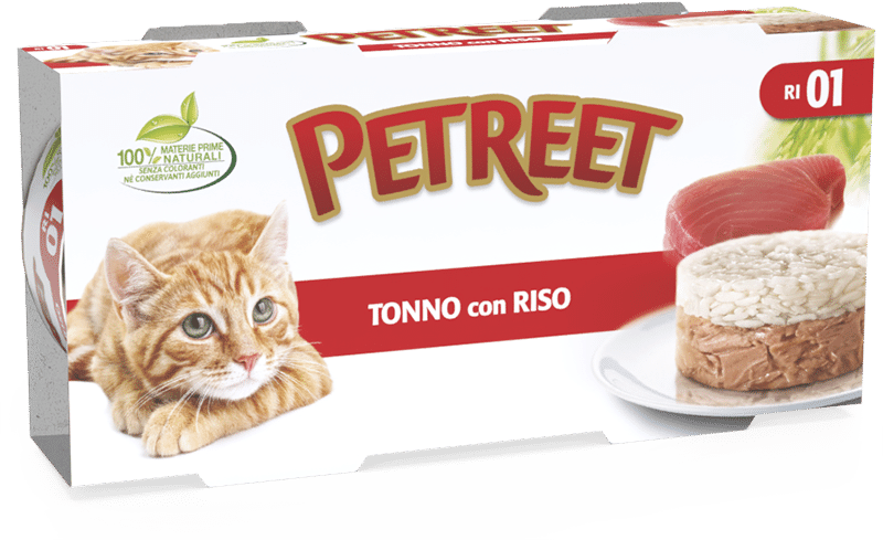 Petreet Tonno Riso Cibo Umido Per Gatti Adulti Lattina 2x170g