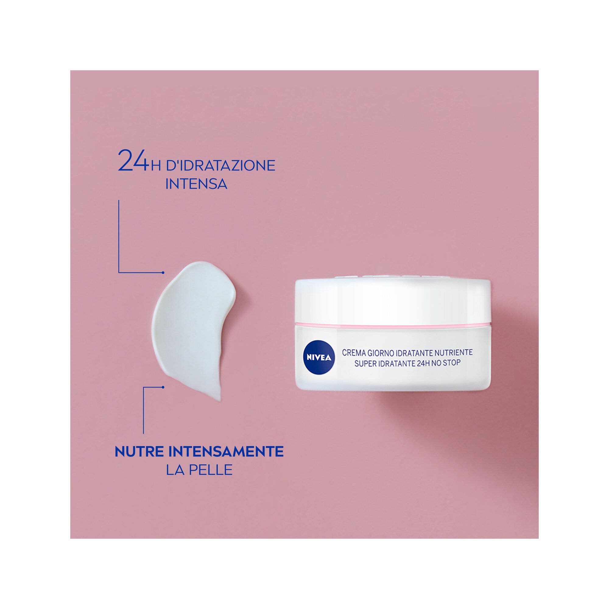 Nivea Crema Giorno Nutriente 24h Idratazione Spf15 Per Viso Idratante Pelle Secca 50ml