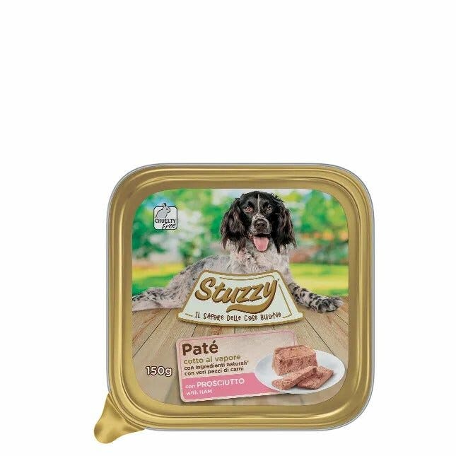 Stuzzy Paté Classico Con Prosciutto Per Cani Adulti Vaschetta 150g