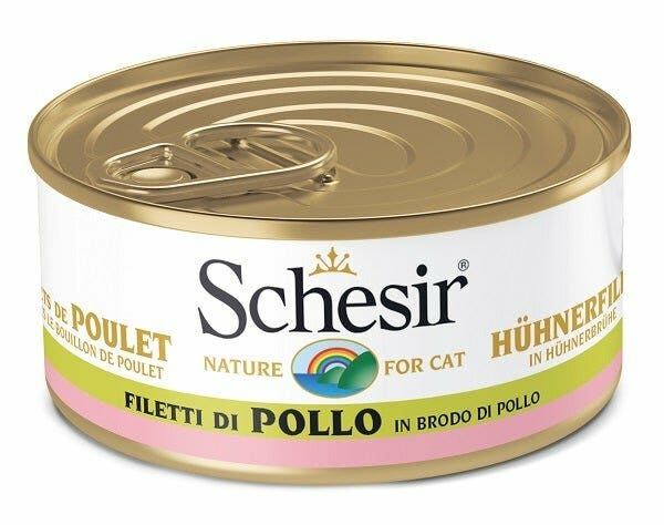Schesir Tonnetto à la dorade, nourriture humide pour chats adultes, sachet de 50 g