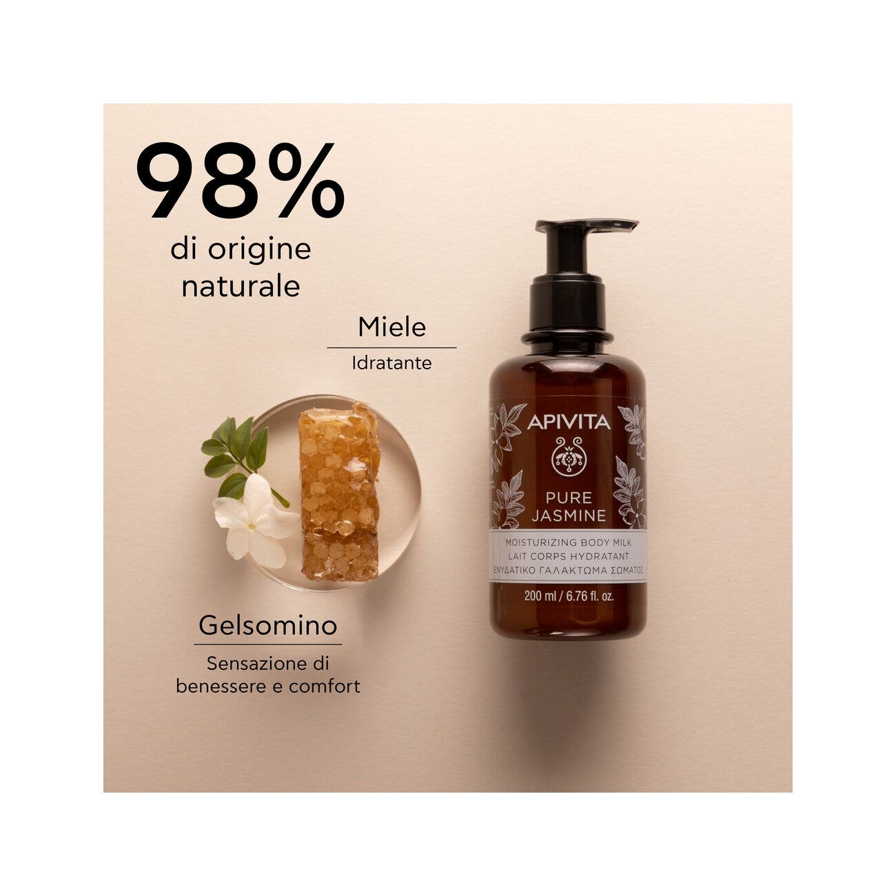 Apivita Latte Corpo Idratante Gelsomino 200ml