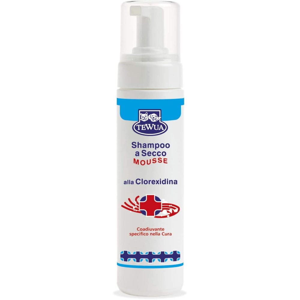 Tewua Mousse Clorexidina Coadiuvante Infezioni Per Tutti I Tipi Di Pelo 200ml