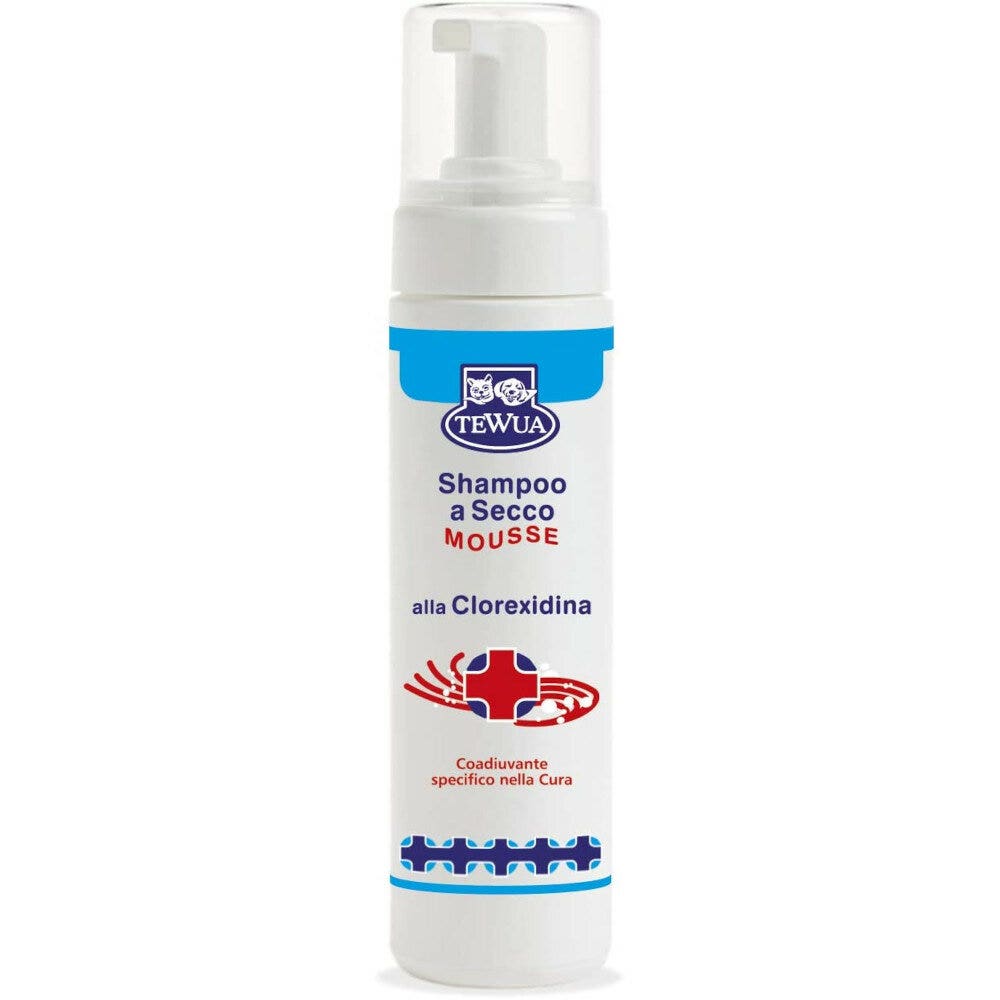 Tewua Mousse Clorexidina Coadiuvante Infezioni Per Tutti I Tipi Di Pelo 200ml