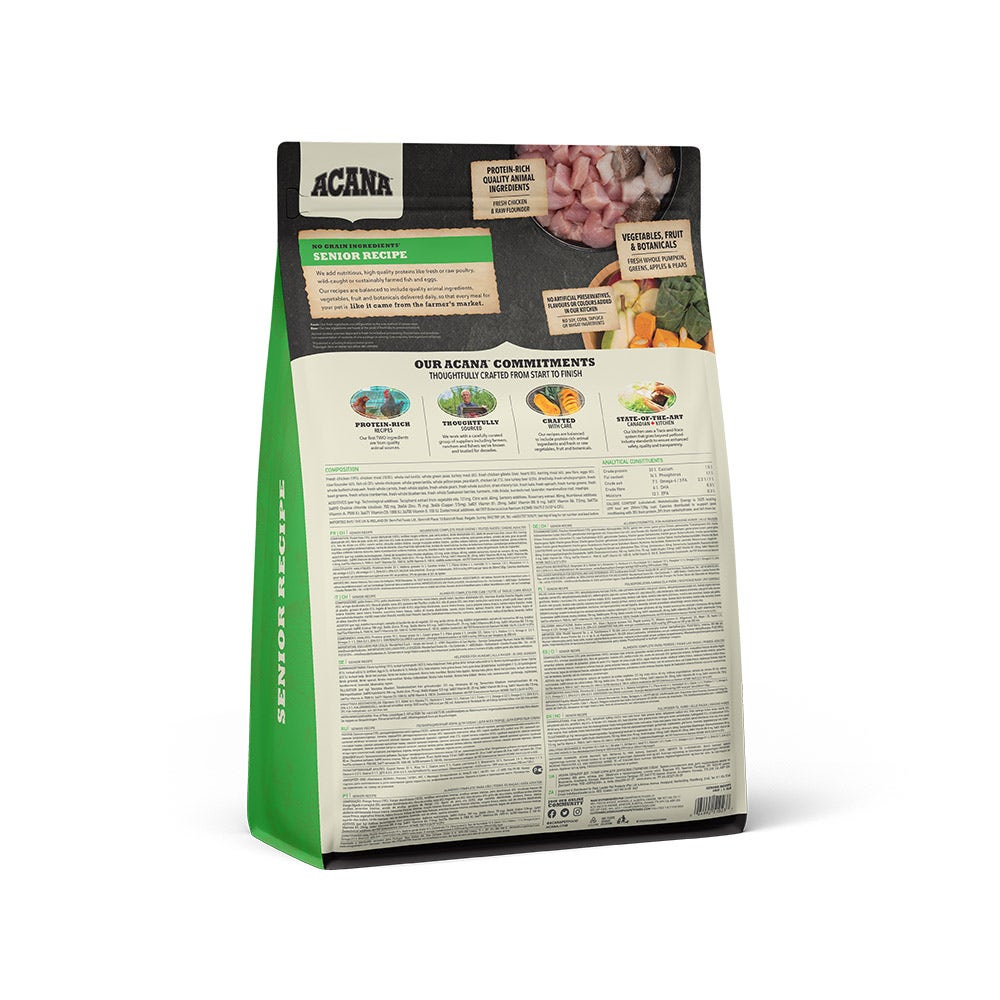 Acana Cane Senior Crocchette Pollame e Passera del Pacifico Sacco 2kg