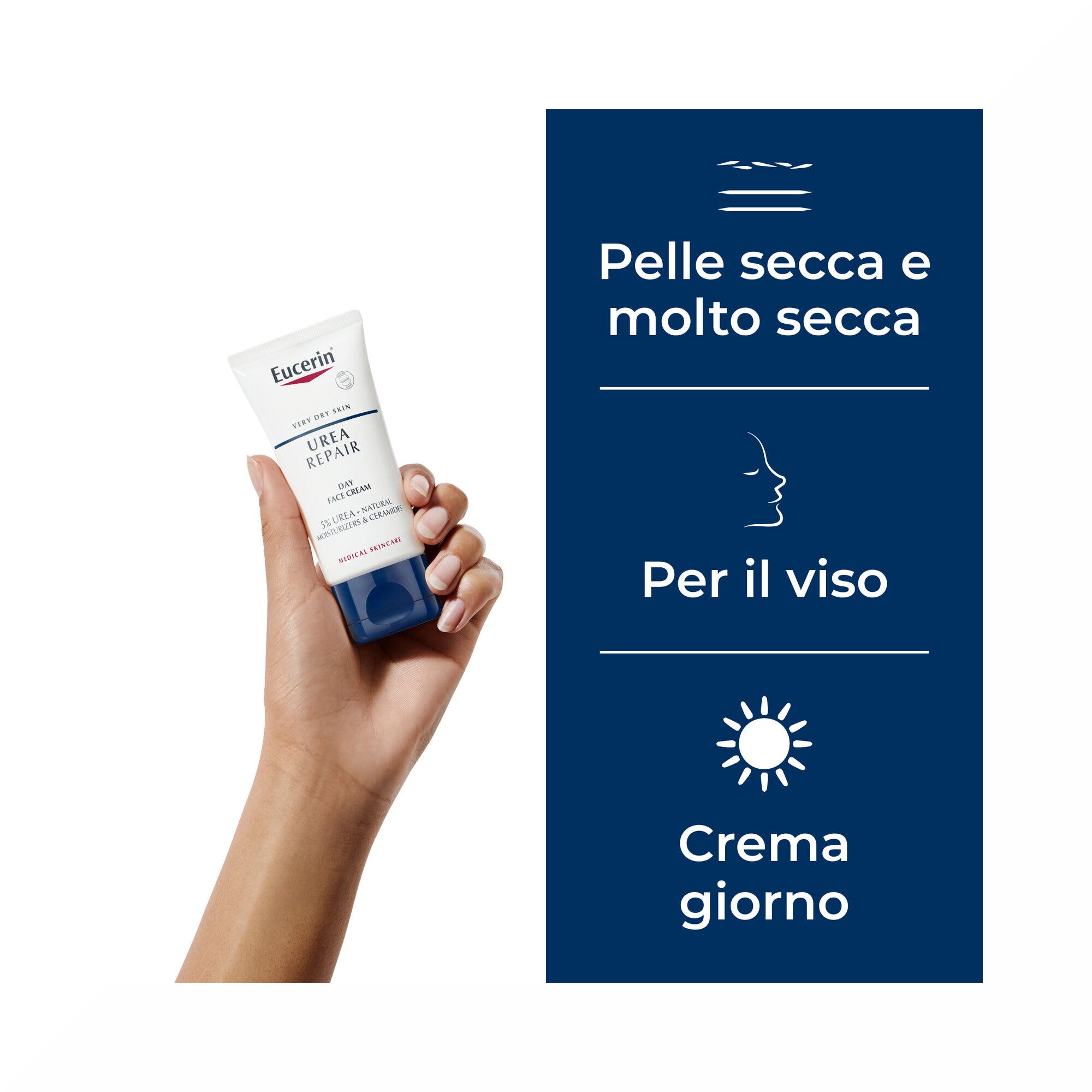 Eucerin UreaRepair Crema Viso Levigante 5% Urea 50ml