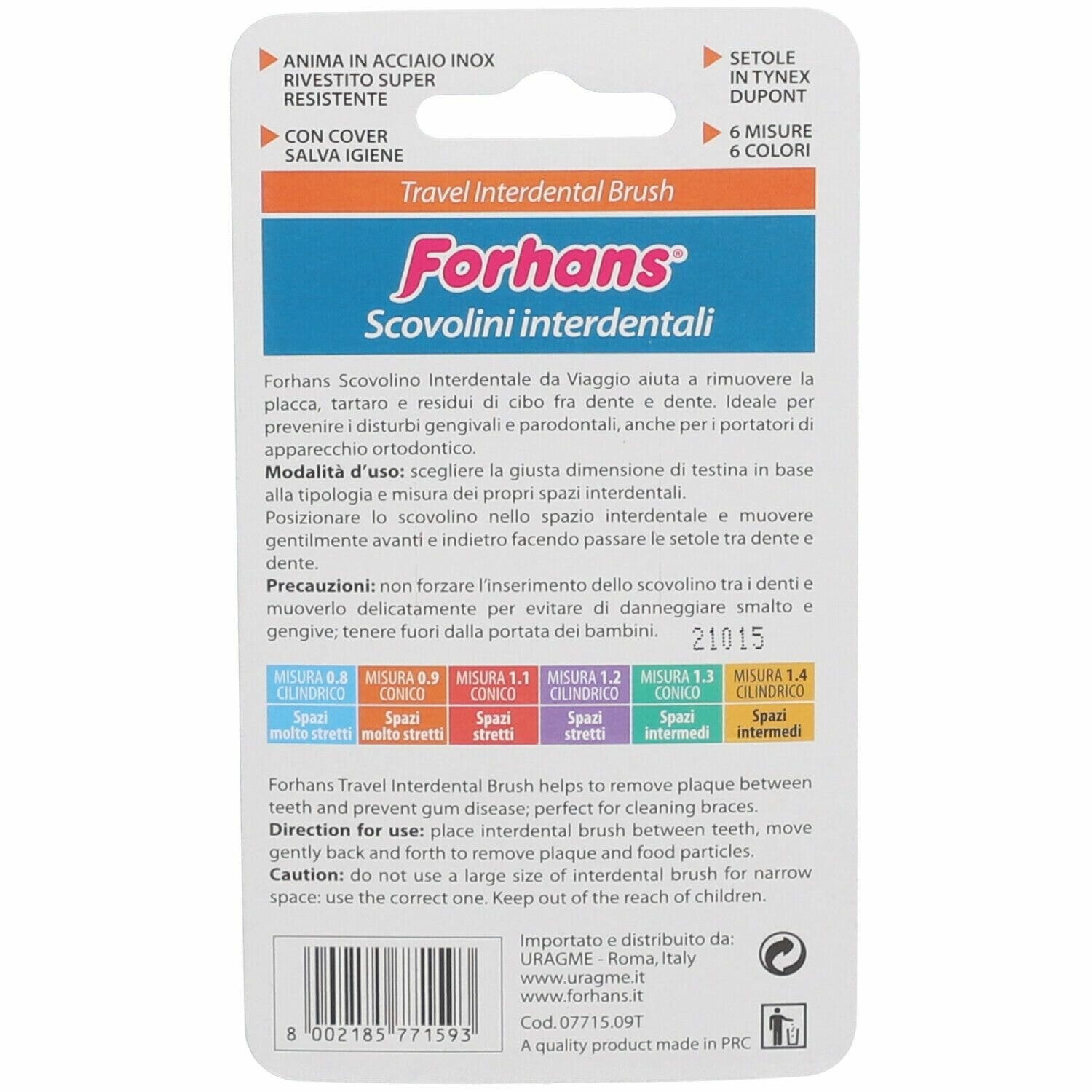 Forhans Scovolino Viaggio 0.9 5 Pezzi